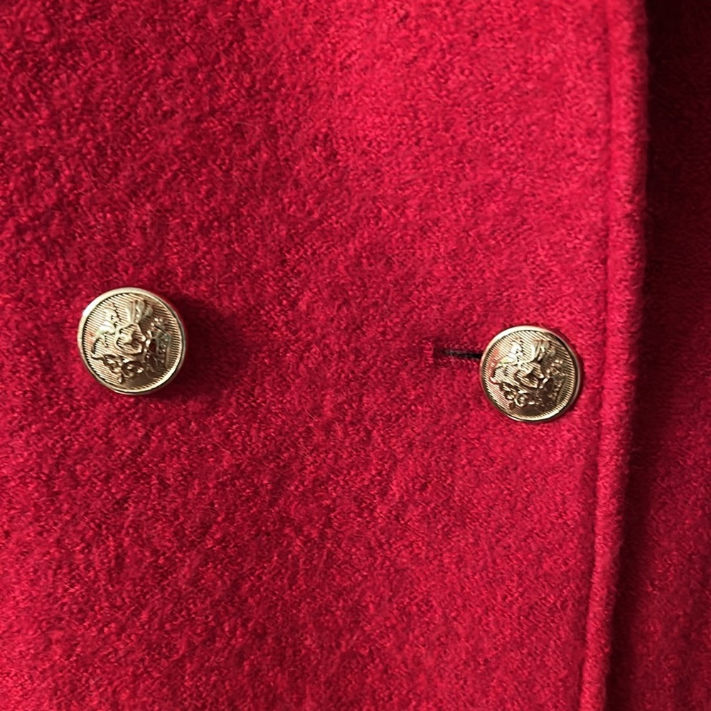 Talbots Plus Women's Red Blazer with Gold Buttons - Picture 3 of 7